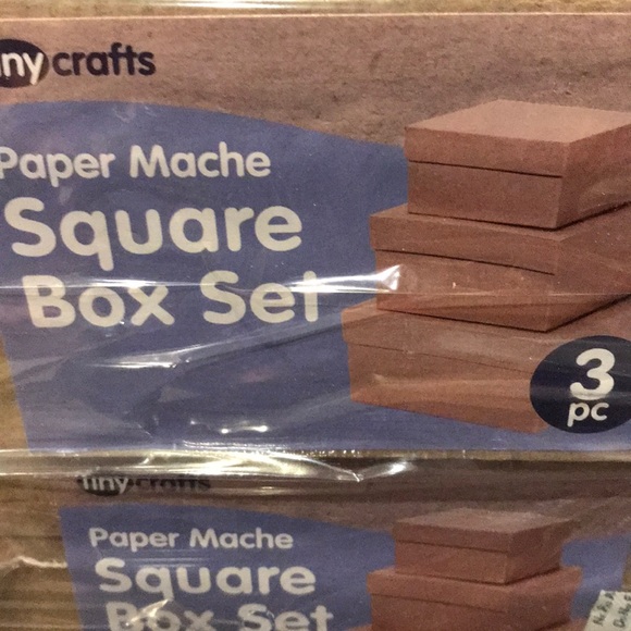 Nesting Paper Mâché square box set - Picture 6 of 8